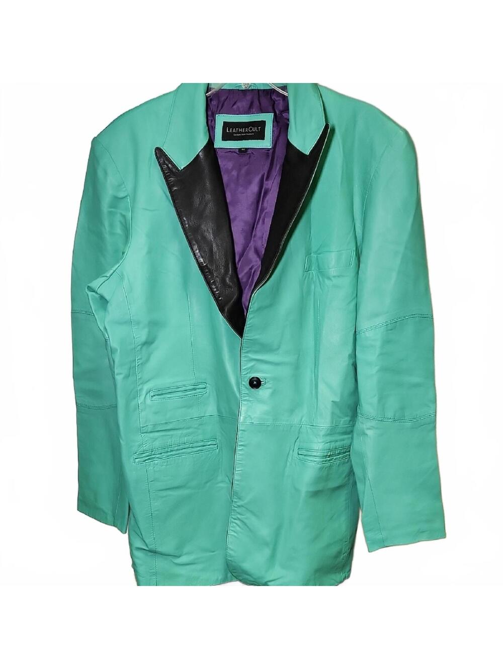 CL - Leather Cult | Mint Green Blazer with Black Lapel | 44